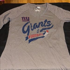 NWT NY Giants V-Neck Football Tee women’s small